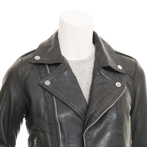 Vestes en cuir pour femmes, col rabattable, imperméables, doublées de coton, chaudes pour l'hiver, matelassées, pour l'extérieur, col amovible - Product Image 1