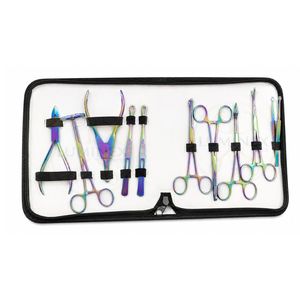 Herramientas Profesionales para Estudio de Piercings, Suministros para Piercing Corporal, Juego de Herramientas de Acero Inoxidable con Recubrimiento de Titanio Arcoíris - Product Image 5