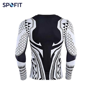 เสื้อรัดกล้ามเนื้อแขนยาวสำหรับ BJJ แบบขายส่ง สั่งทำได้ตามต้องการ พร้อมบริการพิมพ์ลายแบบ Sublimation เต็มตัว ผู้ผลิตเสื้อรัดกล้ามเนื้อ MMA - Product Image 2
