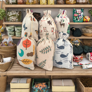 Medium Natural Cotton <b>Canvas</b> Eco-friendly Reusable Custom Printed Luxury Handled Bag - Product Image 1