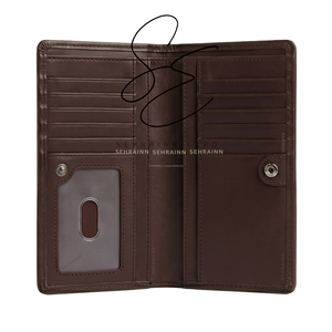 Cartera de Cuero Personalizada con Pelo de Vaca para Mujer, Cartera Tipo Clutch de Gran Capacidad con Ranuras para Tarjetas, Monedero de Moda Boho, Porta Tarjetas - Product Image 4