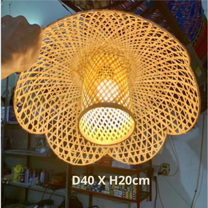 Eco2go Vietnam Custom Eco-Friendly Bamboo Chandelier | Wholesale Handcrafted <b>Rattan</b> & Bamboo Pendant Lampshade - Product Image 3