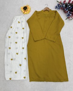 Salwar Kameez Listo para Usar, Tela de Rayón Pesado, Bordado Completo, Largo hasta el Suelo, Corte Regular, Secado Rápido, Estilo Moderno para Fiesta - Product Image 2