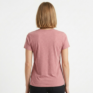 Camiseta de Algodón Peinado de Primera Calidad para Mujer, Cuello en V, Estilo Minimalista, Streetwear, Hombros Caídos, Camisetas de Verano - Product Image 4