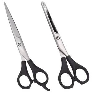 Ciseaux de coiffure professionnels en acier inoxydable 440C, pointe aiguisée, pour droitiers, manche moyen, poignée en plastique, ciseaux de coupe de cheveux - Product Image 6