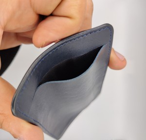 Porte-cartes élégant pour homme, multi-cartes, de qualité supérieure, avec logo personnalisé, en cuir véritable, court, broderie, blocage RFID - Product Image 2
