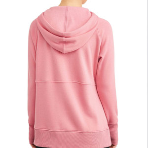 Eco-friendly polyester cotton <b>Crop</b> <b>Top</b> <b>Hoodie</b> Sweatshirt Full Sleeve Fleece Casual Solid Color Casual solid color <b>hoodie</b> - Product Image 3