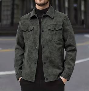 Chaqueta de Gabardina para Hombre, Estilo Casual Vintage, Cálida, para Parejas, Deportiva, de Forro Polar, Reversible, con Bolsillos con Cremallera - Product Image 4