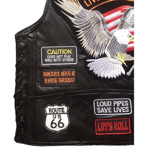 Chaleco de Motocicleta Unisex de Cuero Vacuno Genuino Negro, Transpirable, para Invierno, Personalizado, sin Mangas, para Motociclistas, Tallas Grandes, OEM, ODM - Product Image 5