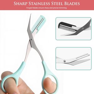 Tijeras para cejas, herramienta de belleza profesional para recortar, dar forma y cuidar con precisión las cejas - Product Image 3
