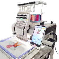 Nouvelle machine à broder informatisée automatique haute précision à tête unique, modèle amélioré 12-15 aiguilles, pour casquettes et t-shirts