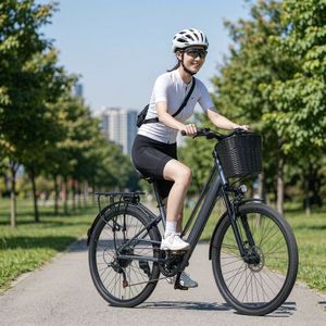 จักรยานไฟฟ้าสำหรับผู้ใหญ่ รุ่น City Bike แบตเตอรี่ลิเธียม 36V10ah มอเตอร์ฮับหลัง 7 สปีด เบรกดิสก์ เหมาะสำหรับการเดินทางในเมือง - Product Image 6