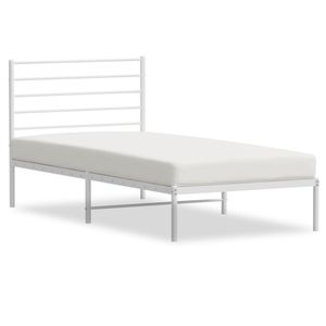 โครงเตียงโลหะแบบดั้งเดิมสีขาวเคลือบผงเหล็ก ทนทาน สไตล์คลาสสิก - Product Image 2