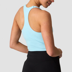 Top Corto con Cuello en V para Mujer, Sin Mangas, Ajustado, para Correr, Gimnasio, Entrenamiento al Aire Libre, Chaleco Deportivo de Compresión - Product Image 5