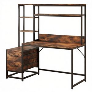 Modern Sleek Computer <b>Desk</b> with 2 <b>Drawers</b> for Gaming & Office for Home & Bedroom Use - Product Image 2