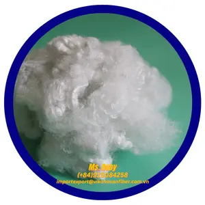 Vietnam Herstellung Polyester-Strapelfasern 6D H glatte weiße recycelte hohle Fasern 100 % Polyester für die herstellung von feuerschutzbaumwolle