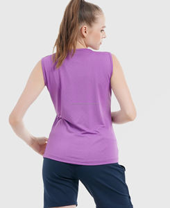 T-shirt femme en tissu Oxford de haute qualité, col rond boutonné, personnalisé, écologique, motif uni, impression numérique, séchage rapide - Product Image 3