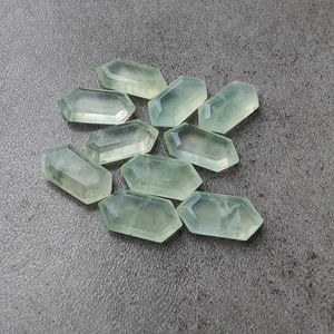 Piedra Preciosa de Prehnita Genuina, Corte Tableta, Calibrada, Hexagonal, Parte Posterior Plana, Piedra Suelta para Fabricación de Joyas, Cabujón al por Mayor - Product Image 6