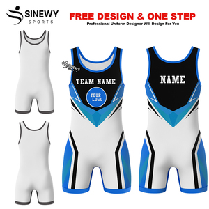 Vente en gros OEM : Singlet de lutte personnalisé pour hommes, en Spandex, personnalisable par sublimation - Product Image 5