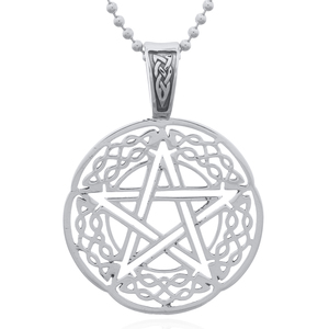 Pendentif pentagramme en argent sterling 925 pour femme, style ethnique, cadeau - Product Image 1