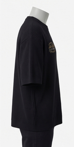 T-shirt gaufré pour homme, manches courtes, coupe oversize, en maille épaisse, idéal pour l'été - Product Image 3