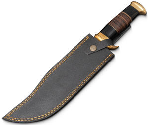 Cuchillos PRESTIGE al por mayor, personalizados OEM ODM, hechos a mano, de acero J2, cuchillo Bowie de chef y caza, mango de madera y resina, funda de cuero - Product Image 6