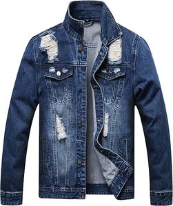 Blouson en jean tricoté pour homme, personnalisé avec logo, 100 % coton, haute qualité, 280g, respirant, écologique, séchage rapide, idéal pour l'hiver – Vente en gros - Product Image 1
