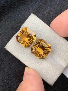Pierre précieuse citrine naturelle, coupe rectangulaire fantaisie, pierres de collection, cristal jaune, en vrac, pour la fabrication de bijoux, pendentif, bague - Product Image 4