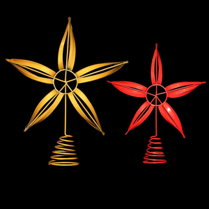 Nouvelles lumières décoratives pour le sommet du sapin de Noël, étoiles lumineuses, fournitures décoratives, art en fer métallique, style européen et américain - Product Image 4