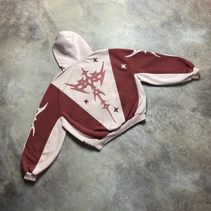 Sweat à capuche surdimensionné Y2K personnalisé avec logo, streetwear pour hommes, sweat à capuche en coton molletonné de haute qualité, broderie, couleurs contrastées, fabricants de sweats à capuche pour hommes - Product Image 5