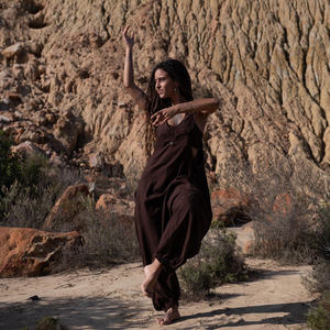 Combinaison Harem Légère en Coton Style Bohème, Coupe Ample, Idéale pour les Festivals et l'Été, Confort Tout au Long de la Journée, Prix Usine - Product Image 1