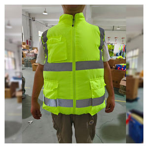 Chaleco de Seguridad Reflectante de Alta Visibilidad Unisex, Malla de Poliéster Transpirable, Múltiples Bolsillos, Detección de Agujas, Ropa de Trabajo, Transferencia de Calor - Product Image 4