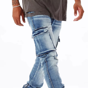 Usine de fabrication de jeans pour hommes OEM produisant des jeans en denim durables, coupe slim, regular et relaxée, pour les acheteurs en gros dans le monde entier. - Product Image 3
