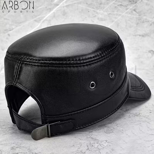 Casquettes en cuir ajustables pour adultes, entièrement personnalisées, couleur noire, fournisseur de qualité, respirantes et anti-humidité, idéales pour l'extérieur - Product Image 6