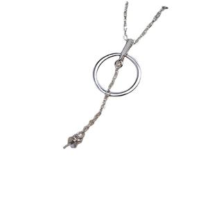 Conjunto de Collar de Cadena en Forma de Y de Plata S925 con Colgante Hueco de Perla de 8-13 mm, Borla, Accesorios de Joyería DIY, Colgantes Finos, Dijes 4154 - Product Image 5