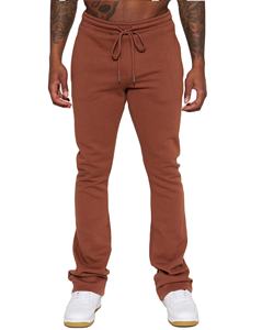 Pantalon de survêtement Cargo évasé en coton de haute qualité pour hommes Pantalon de jogging Streetwear personnalisé avec sérigraphie de qualité moyenne - Product Image 1