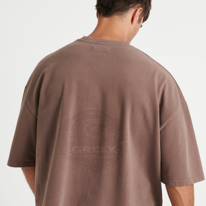 Camisetas Extra Grandes para Hombre, de Algodón Suave, Grueso, Transpirable, de Secado Rápido, Manga Corta, Estilo Urbano, Casual, Corte Holgado, OEM ODM - Product Image 4