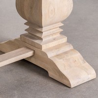 Table à manger rectangulaire Vandana Hexa Solace en bois de manguier (220x100 cm)