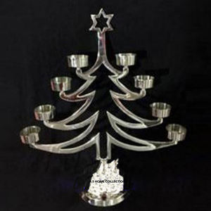 Porte-bougie à thé multifonctionnel plaqué or brillant poli, vierge pour sublimation, en forme d'étoile parfaite pour Noël - Product Image 3