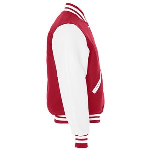 OEM Custom Winter Letterman University Jacket for Men <b>Covered</b> <b>Button</b> Closure Wholesale Blank Letterman University Jackets - Product Image 3