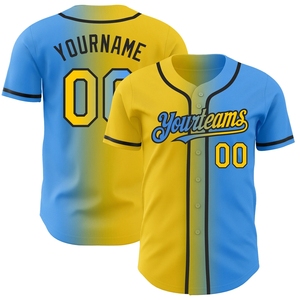Camiseta de Béisbol Personalizada Verde y Amarilla, Unisex, Manga Corta, con Botones, Nombre del Equipo 00, Impresión Sublimada, Transpirable, para Todas las Temporadas - Product Image 5