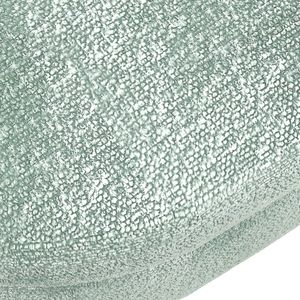 Banc de rangement ovale Ottoman gris et cyan 43,5"x16"x16" avec pieds en bois d'hévéa pour meubles de salon - Product Image 6