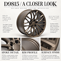 Jantes forgées 10 branches en Y séparées, finition bronze mat, 18, 19, 20 pouces, 5x114.3, 5x120 pour Tesla Model 3, Model Y, véhicules électriques, légères