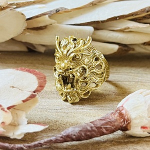 Bagues Dragon Tendance 2026, Bagues Gothiques en Laiton pour Hommes, Plaqué Or 18 carats, Bague Punk à Motif de Créature Mythique, pour Vente en Gros/OEM - Product Image 2