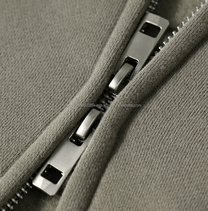 350G TERRY FLEECE Heavy Zip up Oversized Hoodie Custom Logo OEM Wholesale Zipper Hoodies - Product Image 3