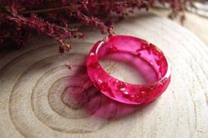 Bague en résine faite à la main pour femmes, bague statement en résine colorée unique, accessoire de bijouterie tendance pour les fêtes, tenue décontractée - Product Image 4