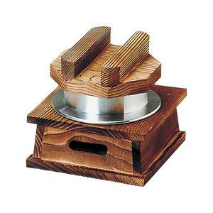 Juego de utensilios de cocina japoneses, tapa y base de cedro quemado y juego de ollas de aluminio 52-1 1-Go Kamameshi Pot Hakama Base Set - Product Image 1