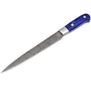 Juego de Cuchillos de Chef Profesionales de Acero de Damasco Hechos a Mano por Ahmad Fabric, 7 Piezas, Mango de Resina, Funda de Cuero, Diseño Moderno, Personalizable - Product Image 2