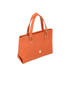 Sacs à main orange en cuir véritable de haute qualité pour femmes 2026, sacs à bandoulière imperméables avec fermeture éclair, logo personnalisable - Product Image 3