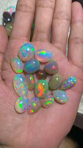 Opale naturelle d'Éthiopie Welo, cabochon ovale, pierre précieuse en vrac, multicolore, pour la fabrication de bijoux - Product Image 4